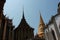 The terrace with principal buildings in Wat Phra Kaew, Bangkok, Thailand