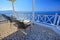 Terrace view at Santorini island