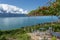 A terrace in the vineyards above Lake Leman