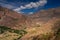 Terraced fields in the Inca archeological area of Pisac in the Sacred Valley near the Cusco