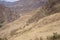 Terraced Inca fields and ruins of village