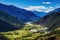 Terraced rice field landscape in Sichuan Province, China, Panorama top view of Paro valley landscape, Bhutan, AI Generated