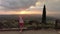 Terraced vineyards of Montalcino in Italy