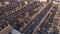 Terraced Working Class Housing in Luton Aerial View at Sunset