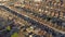 Terraced Working Class Housing in Luton Aerial View at Sunset