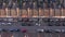 Terraced Working Class Housing in Luton Aerial View at Sunset