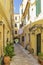 Terraces of cafes in the Greek streets