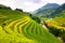 Terraces rice fields on mountain in Northwest of Vietnam