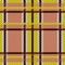 Terracotta, brown and yellow tartan plaid for textile