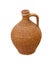 Terracotta clay vase with wooden protection