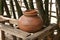 Terracotta Earthenware Water Pot in Bamboo Jungle