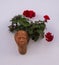 Terracotta Face Flower Pot Sculpture Rota Cadiz