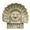 Terracotta painted gorgoneion antefix (roof tile