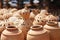 Terracotta pots,pottery market in Nizwa, Oman