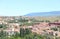 Terracotta roof tiles building old town cityscape Segovia Spain