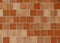 Terracotta square wall tiles with different shades of brown