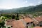 Terracotta tiled rooftops in the village of Ghivizzano