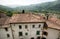 Terracotta tiled rooftops in the village of Ghivizzano