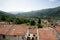 Terracotta tiled rooftops in the village of Ghivizzano