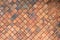 Terracotta tiles wall for abstract Texture background