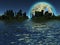 Terraformed moon as seen on future earth