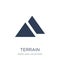 Terrain icon. Trendy flat vector Terrain icon on white background from Maps and Locations collection