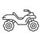 Terrain quad bike icon, outline style