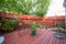 Terrasse with plants andfence