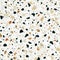 Terrazzo flooring vector seamless pattern in earth colors