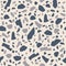 Terrazzo luxury texture style vector seamless pattern. Minimal Neutrals color. Bering Sea and Gray shade marble, stone, granite,