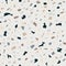 Terrazzo Seamless Pattern. Flooring Abstract Background Marble Texture Composed of Granite, Stone, Quartz Fragments