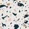 Terrazzo Seamless Pattern. Flooring Abstract Background Marble Texture Composed of Granite, Stone, Quartz Fragments