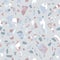 Terrazzo seamless pattern. Pastel colors. Polished marble, tender background.