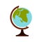 Terrestrial globe icon, flat style
