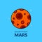 Terrestrial planet Mars vector illustration