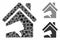 Terrible house Composition Icon of Inequal Items