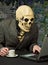 Terrible person - skeleton uses Internet