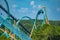 Terrific view of people enjoying Kraken rollercoaster at Seaworld 5