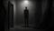 Terrifying Abstract Image Of The Slender Man In A Hidden Face Room