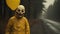 Terrifying It Character In Dark Sky-blue And Yellow: A Visual Delight