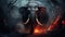 Terrifying Demonic Elephant: Aggressive Digital Illustration In Mysterious Jungle