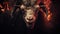 Terrifying Demonic Goat: A Grinning Evil With Red Eyes