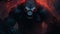 Terrifying Demonic Gorilla Wallpaper In Dark Gray And Crimson