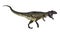 Terrifying giganotosaurus dinosaur roaring - 3D render