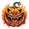 Terrifying Halloween pumpkin Spine-chilling jack-o\\\'-lantern Creepy pumpkin carving