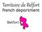 Territoire de Belfort french department map