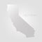 Territory of California. Gray background. Vector illustration.