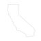 Territory of California. White background. Vector illustration.