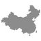 Territory of China. White background. Vector illustration