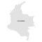 Territory of Colombia on a white background